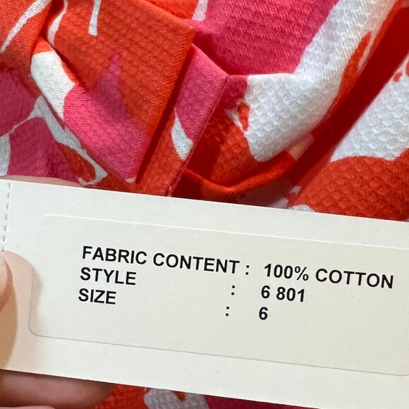 Bright Floral Print Dress with Bow - Picture 4 of 5